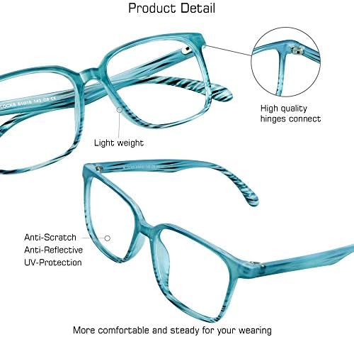 Слънчеви очила VisionGlobal син цвят, блокер светлина за жените / мъжете, които Правят напрежение в очите, Очила за четене през