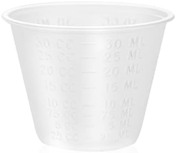 Чашки за лекарства Dealmed – 200 Размерите чашки за лекарства, със Степен, за еднократна употреба пластмасови чашки за лекарства