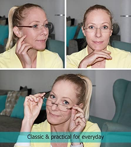 LUR 7 опаковки очила за четене без рамки + 4 опаковки класически очила за четене (общо 11 двойки ридеров + 0,75)
