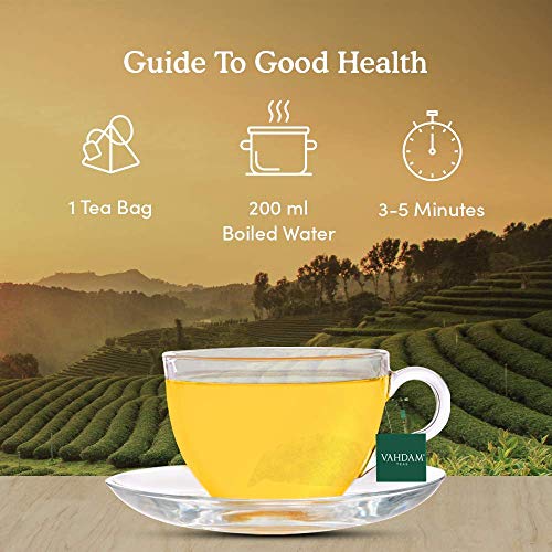 ВАХДАМ, Органичен билков чай с куркума Ashwagandha в пакетчета (100 бройки), Чисти съставки без глутен и ГМО - Директно от Индия,