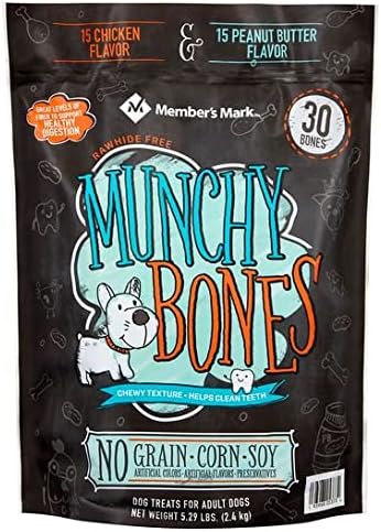 Member Mark Екстри Members Mark Munchy Bones за възрастни кучета с тегло 5,29 на килограм.