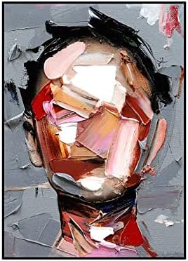 ZZCPT Ръчно рисувани Картини - Чиста ръчно рисувани с маслени бои Хол, антре модерен минималистичен триизмерен портрет абстрактна