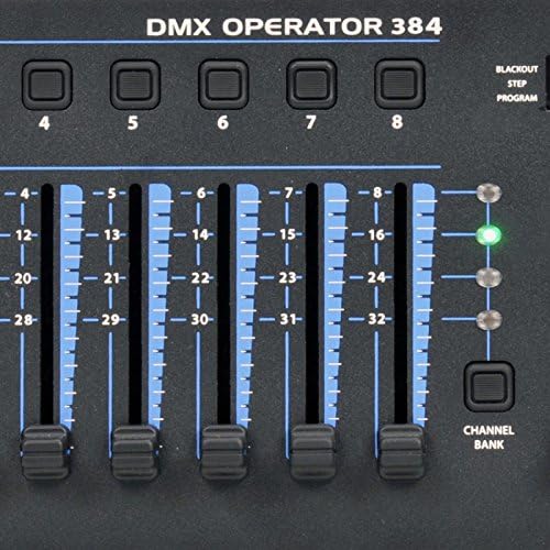 ADJ Products, операторът DMX-384, 384 канала DMX 512 с 12 програми за възпроизвеждане и 8 фейдерами