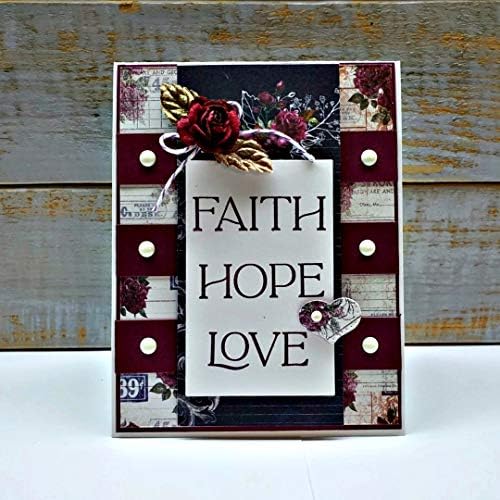 Печат Simply Clear Печати Вяра, Надежда и Любов Трио Християнската религия (3 опаковки) Вдъхновяващи думи в листа с размери 4x6