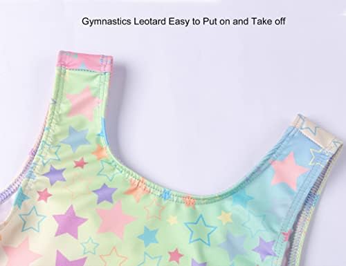 Комплект Гимнастика Трика Rainbow Star за Момичета, Малки Бански костюми Mermaid Gym Biketard, Размер 4t 5t