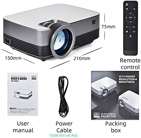 Видео проектор XDCHLK Q6 за домашно кино с поддръжка на Full 1080P Movie в прожектор 10 TV Box по Избор (Размер: Q6 добавите ТВ-бокс)