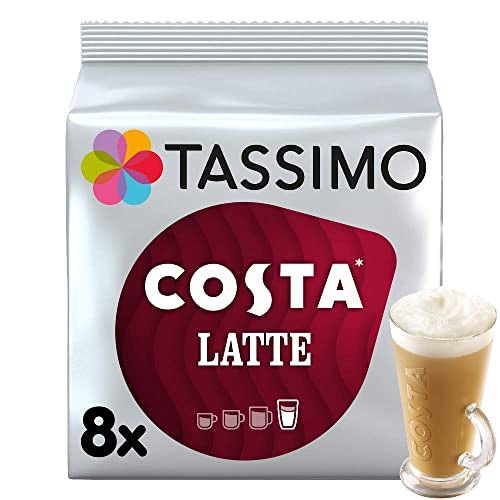 Лате TASSIMO Costa 16 та, 8 порции (Опаковка от 5 броя, само на 80 та, 40 порции)