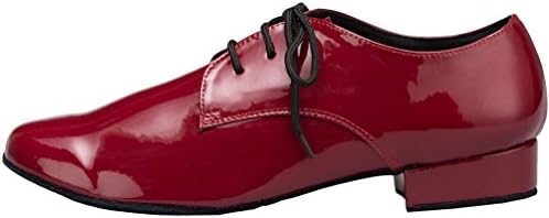 Мъжки Джаз обувки От Мека кожа, Съвременни Стандартни Латиноамерикански Танцови обувки Дантела Със Затворени пръсти е 4 см