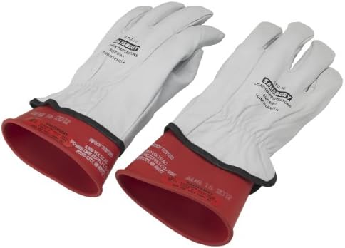 Безрецептурные електрически предпазни ръкавици унисекс за възрастни, Бели и Червени, Малък размер САЩ
