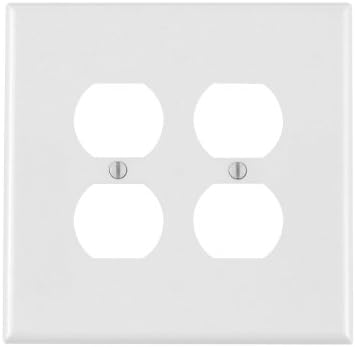 Leviton 88116-W Стенни панела с две свещи, Голямата Розетка, Бял