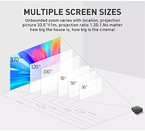 Мини проектор SJYDQ 4K DLP Android 9,0 Поддръжка на WIFI, Bluetooth, HDMI Мини-видео проектор Мобилен телефон с батерия (Цвят: B)