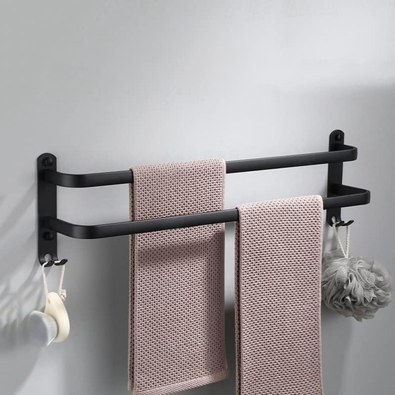 Закачалка за кърпи TREXD Титуляр за баня Стенен монтаж Алуминиева Многослоен с кука за Тоалетна стая (Цвят: D, размер: B50cm)