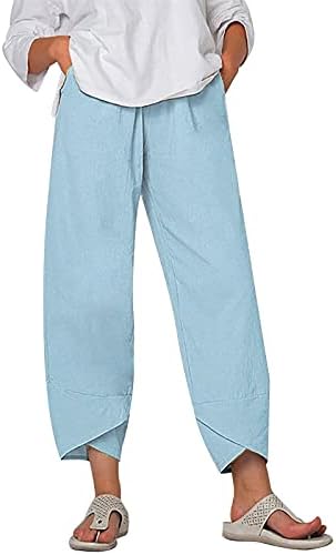 Летни Памучни панталони ZHONKUI от памук за почивка на плажа за една Дама