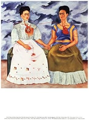 Две Фрида, 1939 - Плакатная печат на Фрида Кало (Общ размер: 11x14) (Размер на изображението: 8x8)