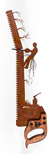 Дизайн на ръчен Трион за дърво Lumberjack | Стенен Арт-подарък по Поръчка за Дървосекачи и Лесовъди