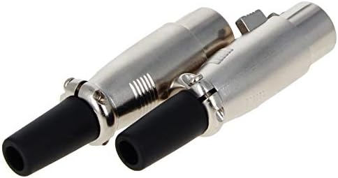 Heyiarbeit 3-Пинов XLR кабел Адаптер за микрофон Микрофон - 3-Пинов XLR (2 опаковки)