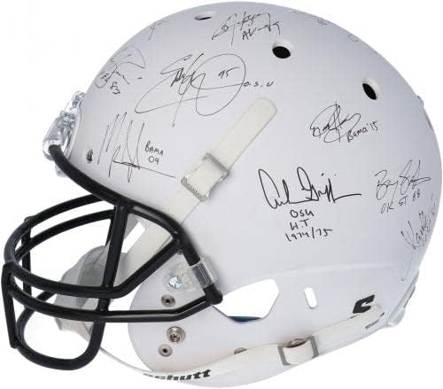 Най-добрата копие Матово бял шлем с автограф за студентски футбол с 23 Надписи - Каски с автограф за колеж