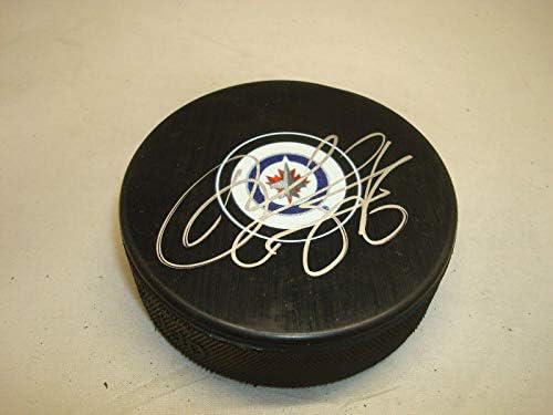 Alex подписа хокей шайба Winnipeg Дюзи с автограф 1Б - за Миене на НХЛ с автограф