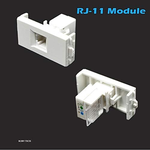 Стенни панела с 2 приставки USB + RJ11 конектори Keystone Jack/Plug Монтиране на стена на Капака на предния панел (Type118C)