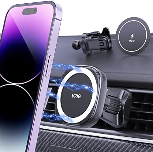 Магнитен държач за телефон под формата на куката VRIG MG-07 за автомобил + безплатен магнитен диск, лесно се инсталира, силни магнити