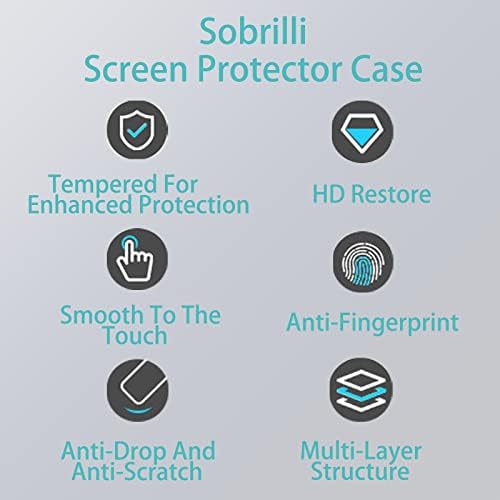 Sobrilli 2 опаковки Калъф с диаманти, защитно фолио за екран от закалено стъкло, която е съвместима с iWatch 40 мм серия 4/5/6/SE,