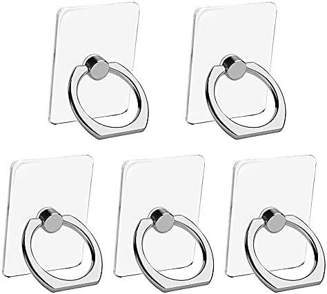 Поставка за пръстени за мобилен телефон VOVIGGOL, 5 опаковки, Прозрачен Държач за пръстени за телефон, Шкаф за пръстите, Завъртане