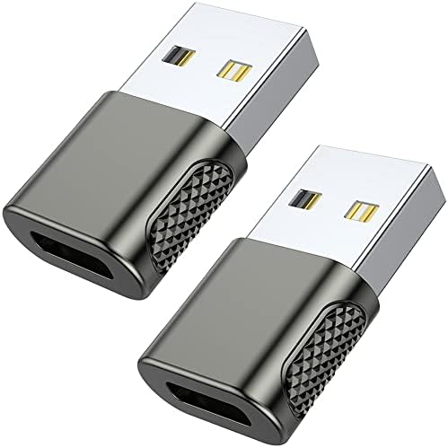 Адаптер AuviPal C USB за свързване към USB конектора, 2 комплекта USB кабел Type C за свързване на зарядното устройство, USB A за