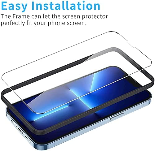 Защитно фолио от закалено стъкло Zerkala Премиум-клас, съвместима с iPhone 13 / iPhone 13 Pro 2021 [6,1 инча], 2 опаковки, дисплей