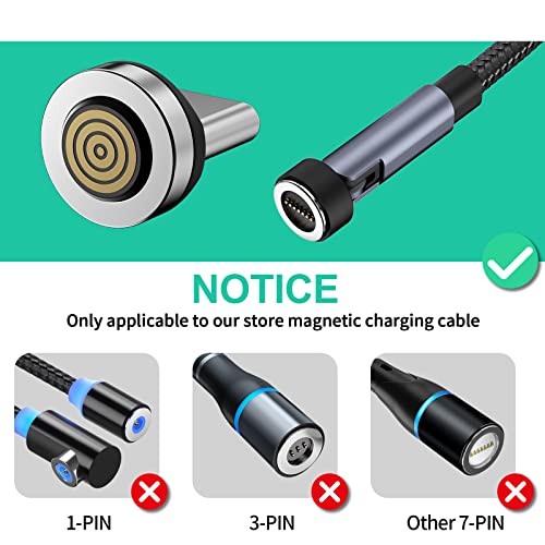 Накрайници за магнитни съединители HanCenDa за повечето Таблети с адаптер за телефонен кабел Type C (4 опаковки), Задание за Магнитен