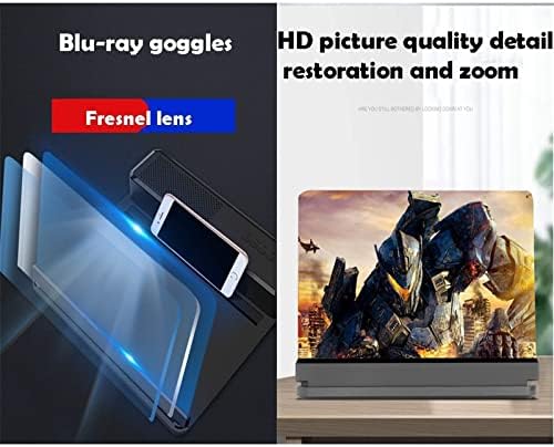 GXDJQLB Увеличение на екрана 3D HD 3D лупа на екрана, HD проектор с високоговорител за мобилен телефон, Сервоусилвател на екрана