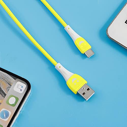 USB кабел C S5E5X Macaron Цвят 5A, Зарядно устройство Type C с led дисплей, Кабел за бързо зареждане от USB A до Type C Samsung