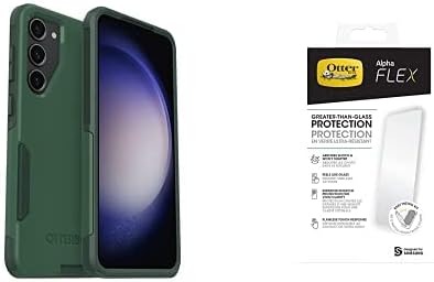 Комплект OtterBox Galaxy S23 +: калъф серия Commuter (фирма Trees) и защитно фолио Alpha Flex за екрана.