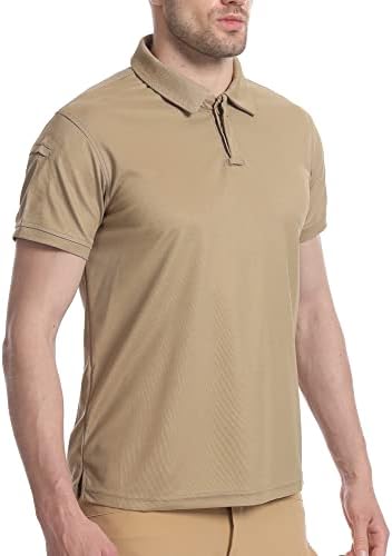 Мъжки ризи Поло YAXHWIV, Тактическа Тениска за мъже с Къси ръкави, Влагоотводящая, Тенис Риза за Голф