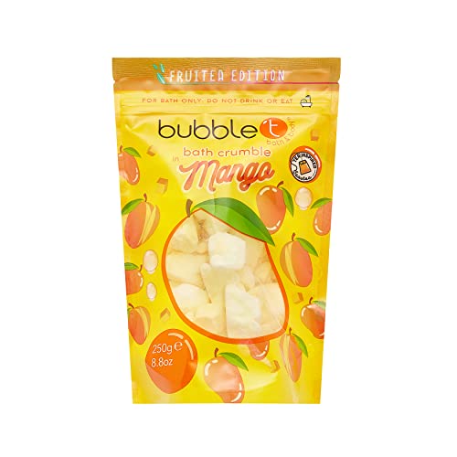 Bubble T Козметика Fruitea Mango Bath Bomb се рушат с добавка на екстракти от Алое Вера за почистване и овлажняване на кожата, Плодови