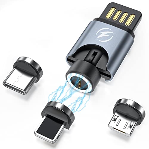 seynli (3 опаковки) на Магнитното USB-зарядно устройство 3 в 1, безжична, USB-кабел за зареждане, което е съвместимо с вашия телефон