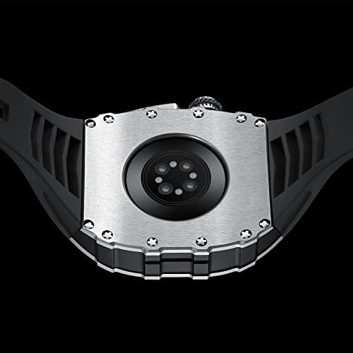 HOUCY Калъф от алуминиева сплав за Apple Watch Band 44 ММ 45 мм Фторопластовый Каишка за Iwatch Series 7 6 5 4 SE Аксесоари за изменение