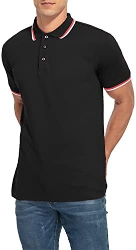 Мъжки ризи Поло NITAGUT С Къс ръкав, Лятна Памучен Тениска Поло Класически, Намаляване, Всекидневни Базов Дизайн, Модни Потници